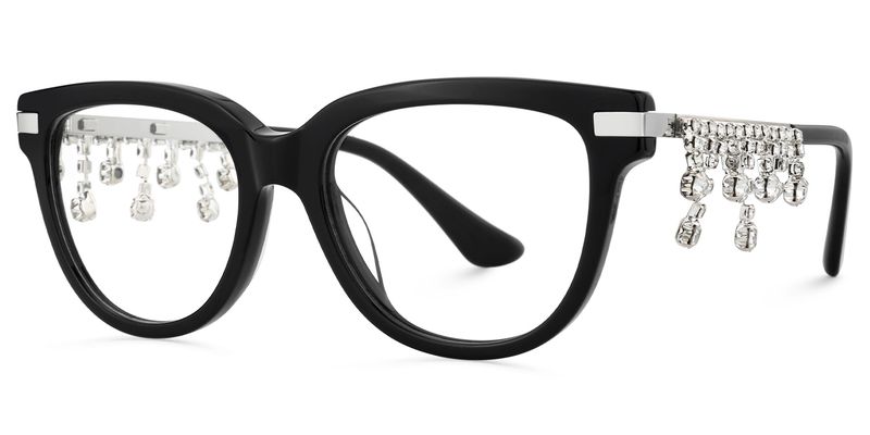Reverie - Cat Eye Black Eyeglasses | Vooglam