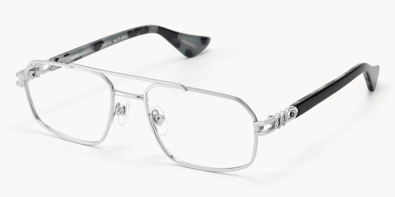 Lacey - Aviator Silver Eyeglasses