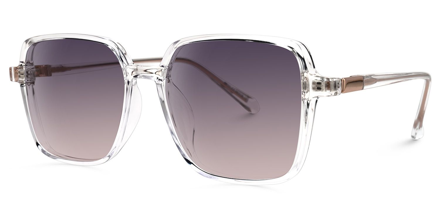Effimia - Square Crystal Sunglasses | Vooglam Front View