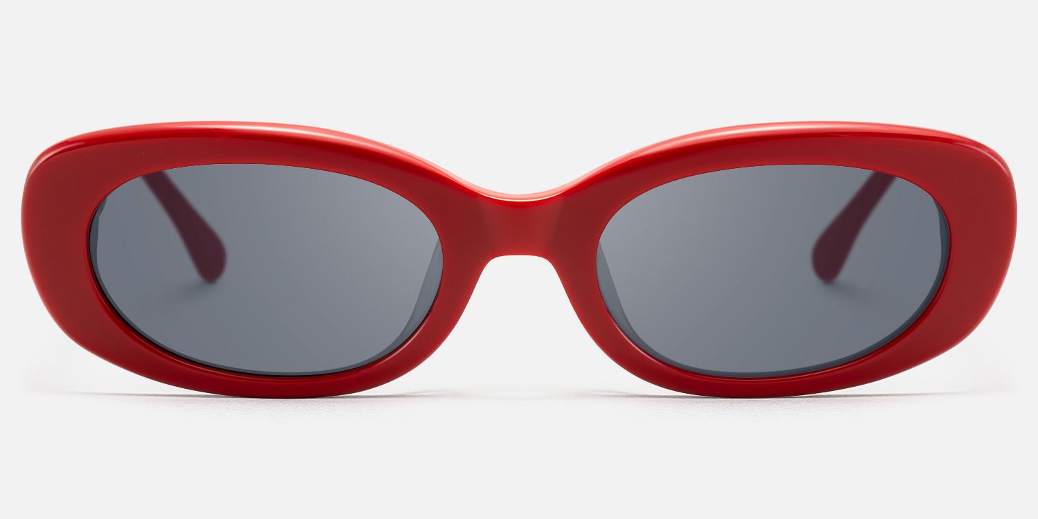 SHHHH~ - Oval Red Sunglasses product detail 2