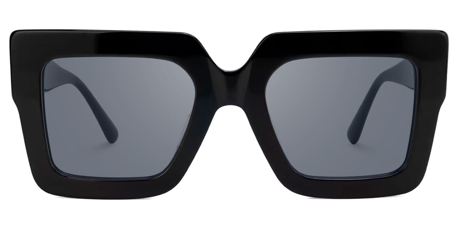 Charisse - Square Black Sunglasses - 1