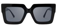 Charisse - Square Black Sunglasses | Vooglam Angle View