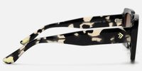 Kente - Rectangle Black Sunglasses | Vooglam Side View