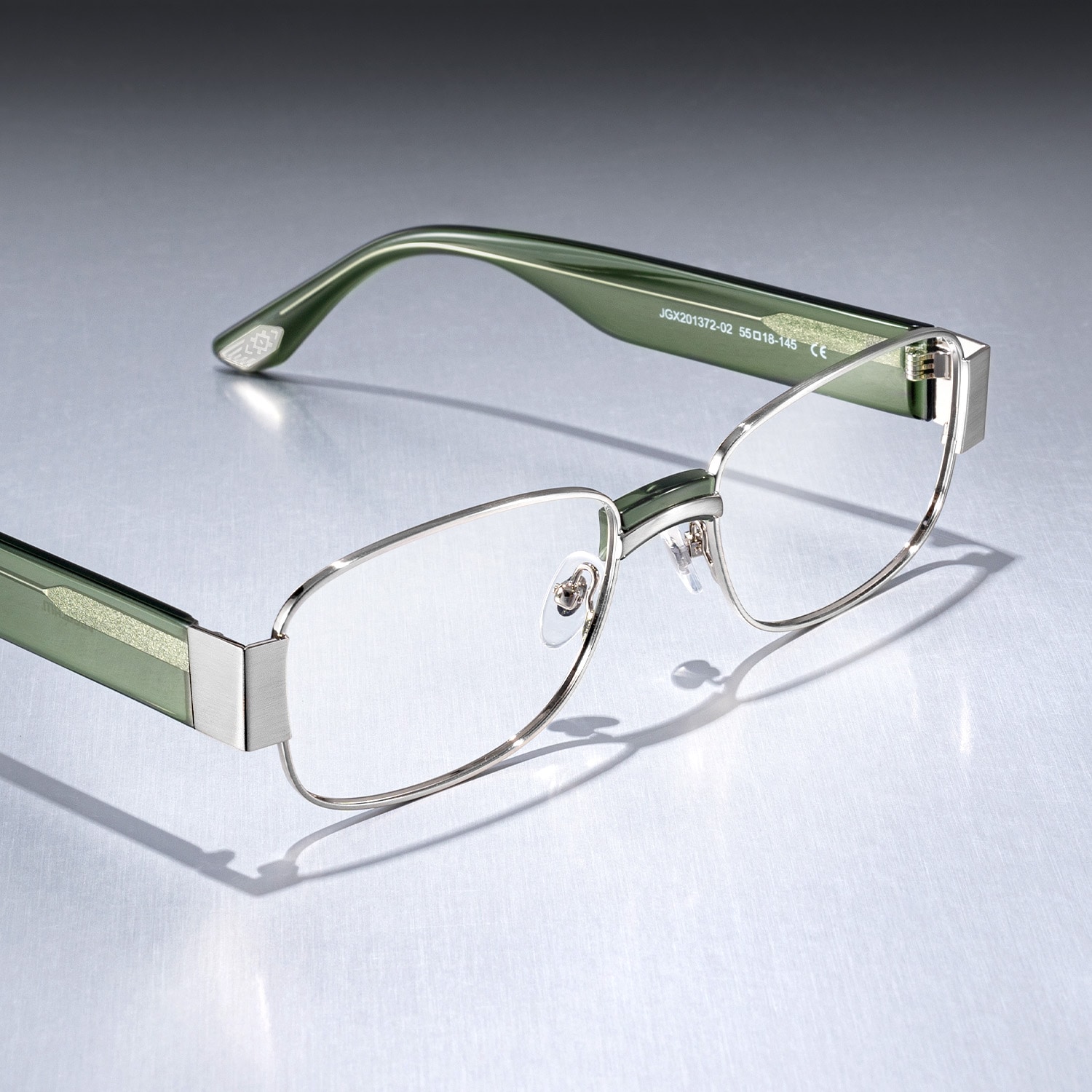 Nyame - Rectangle Silver Eyeglasses - 1