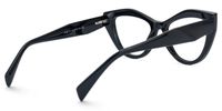Fantine - Cat Eye Black Eyeglasses | Vooglam Side View