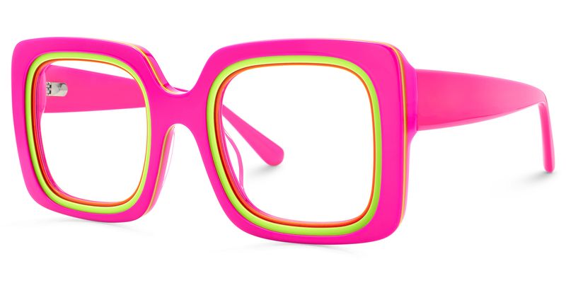 Esadowa - Square Pink Eyeglasses