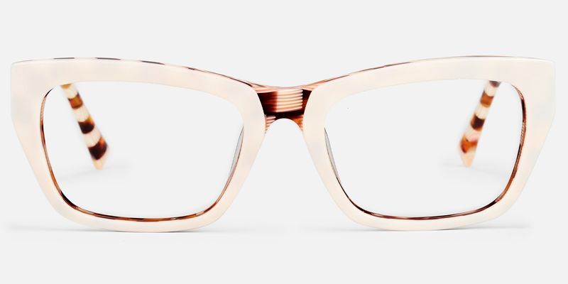 Lola - Rectangle Yellow Eyeglasses