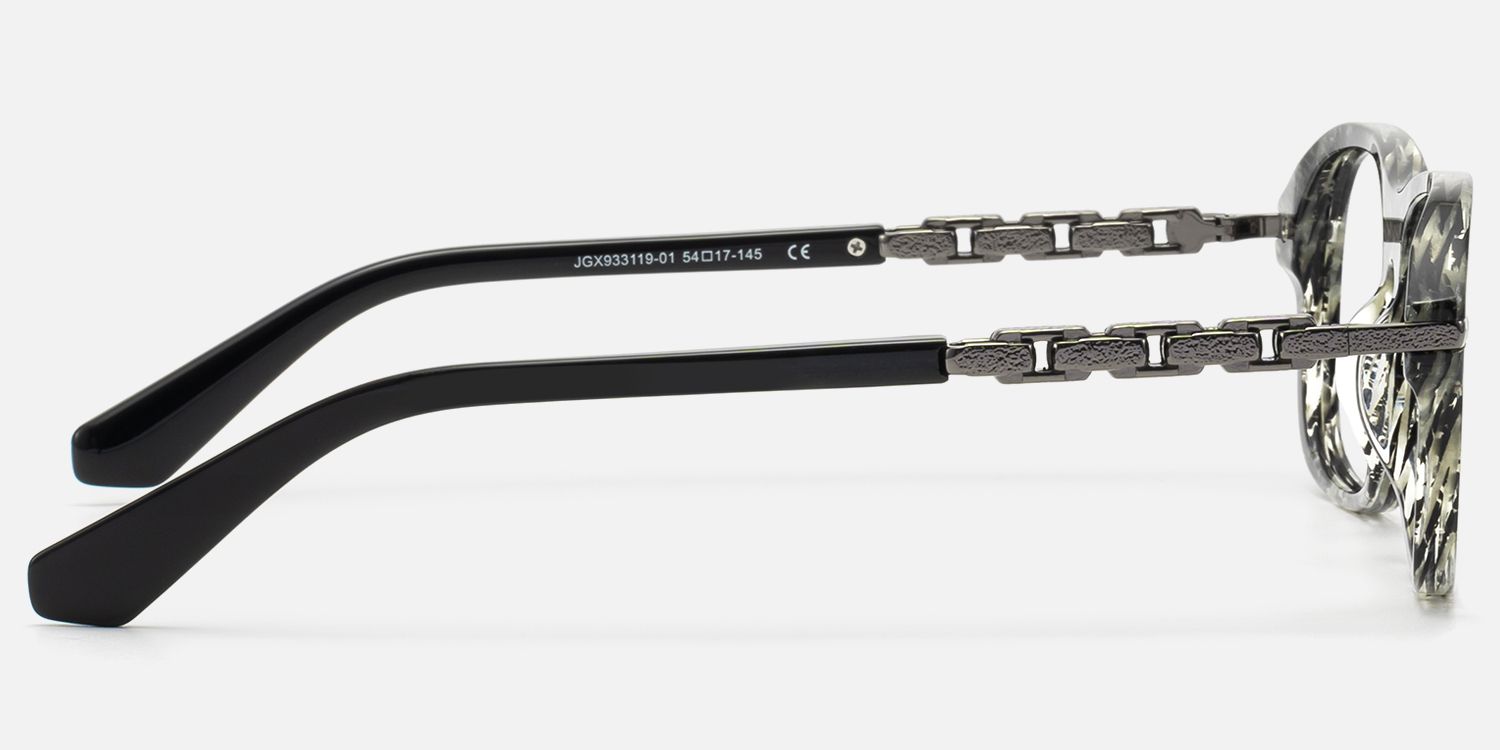 Albini - Black Marble Gunmetal Chain Navigator | Vooglam Side View