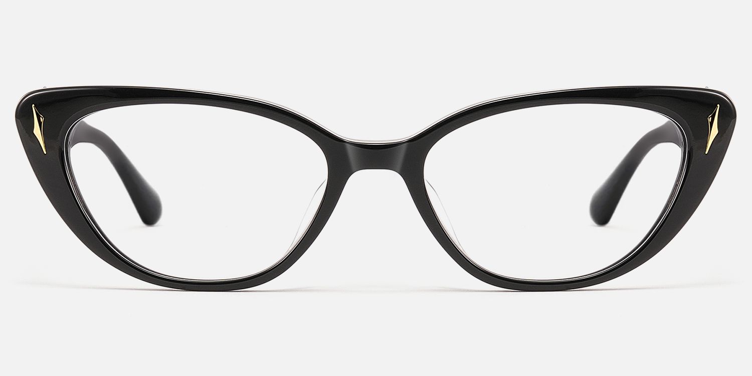 As If - Cat Eye Black Eyeglasses | Vooglam Angle View