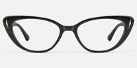 As If - Cat Eye Black Eyeglasses | Vooglam Angle View