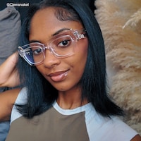Sabrina - Rectangle Crystal Eyeglasses - 11