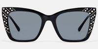 Glitz - Cat Eye Black Sunglasses | Vooglam Angle View