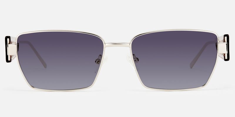 Rogue - Rectangle Silver Sunglasses