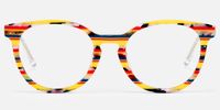 Boban - Round Yellow Eyeglasses | Vooglam Angle View