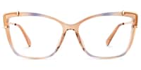 Isadore - Rectangle Orange/Blue Eyeglasses - 1