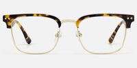 Preppy - Rectangle Tortoise Eyeglasses | Vooglam Angle View