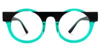 Egon - Round Green/Black Eyeglasses | Vooglam Angle View