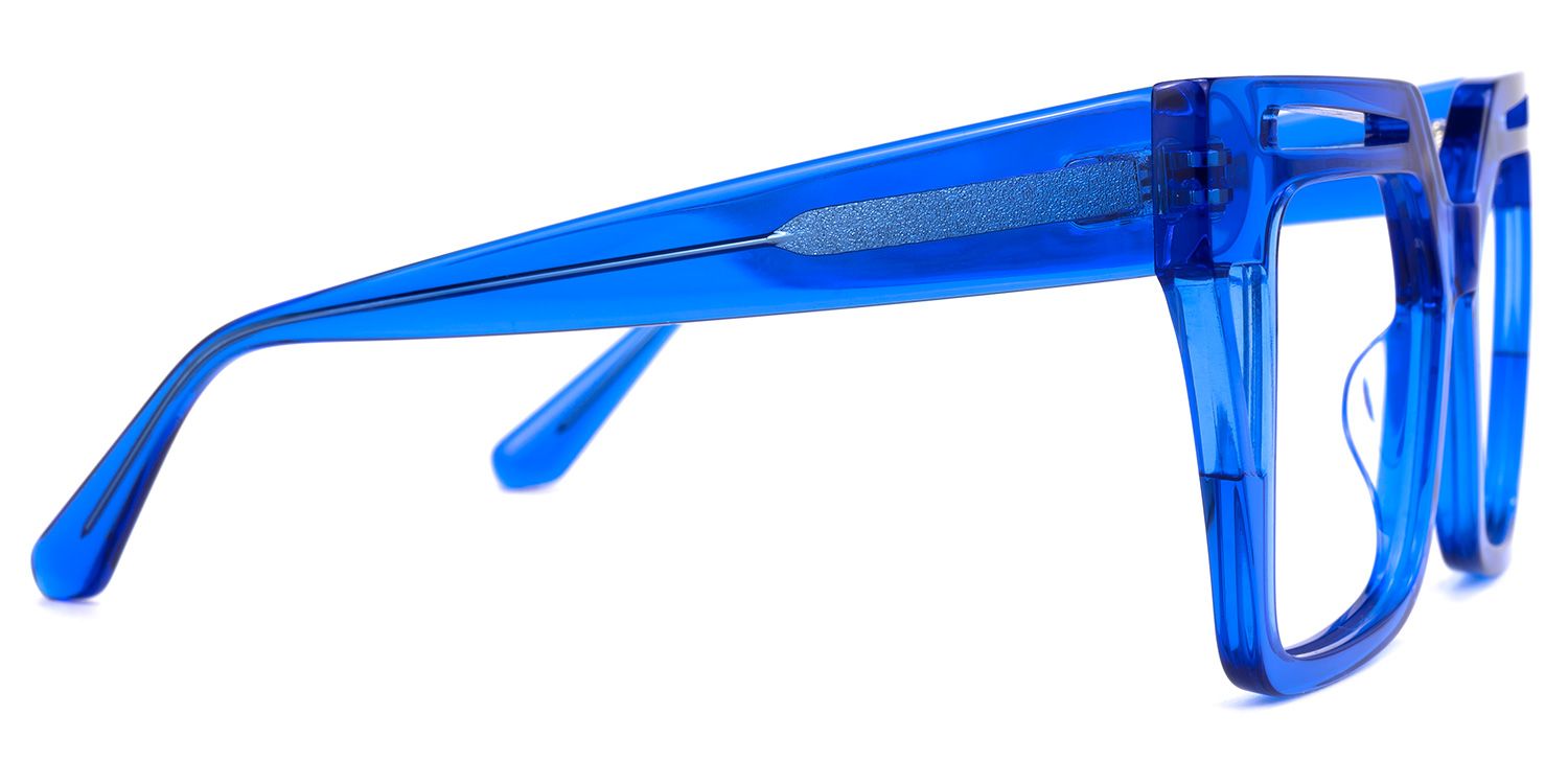 Eduarte - Square Blue Eyeglasses | Vooglam 4