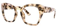 Paulina - Square Tortoise Eyeglasses | Vooglam Front View