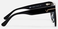 Patrice - Aviator Black Sunglasses │Vooglam Side View