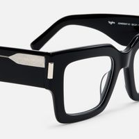 Vaeda - Square Black Eyeglasses | Vooglam Design Details
