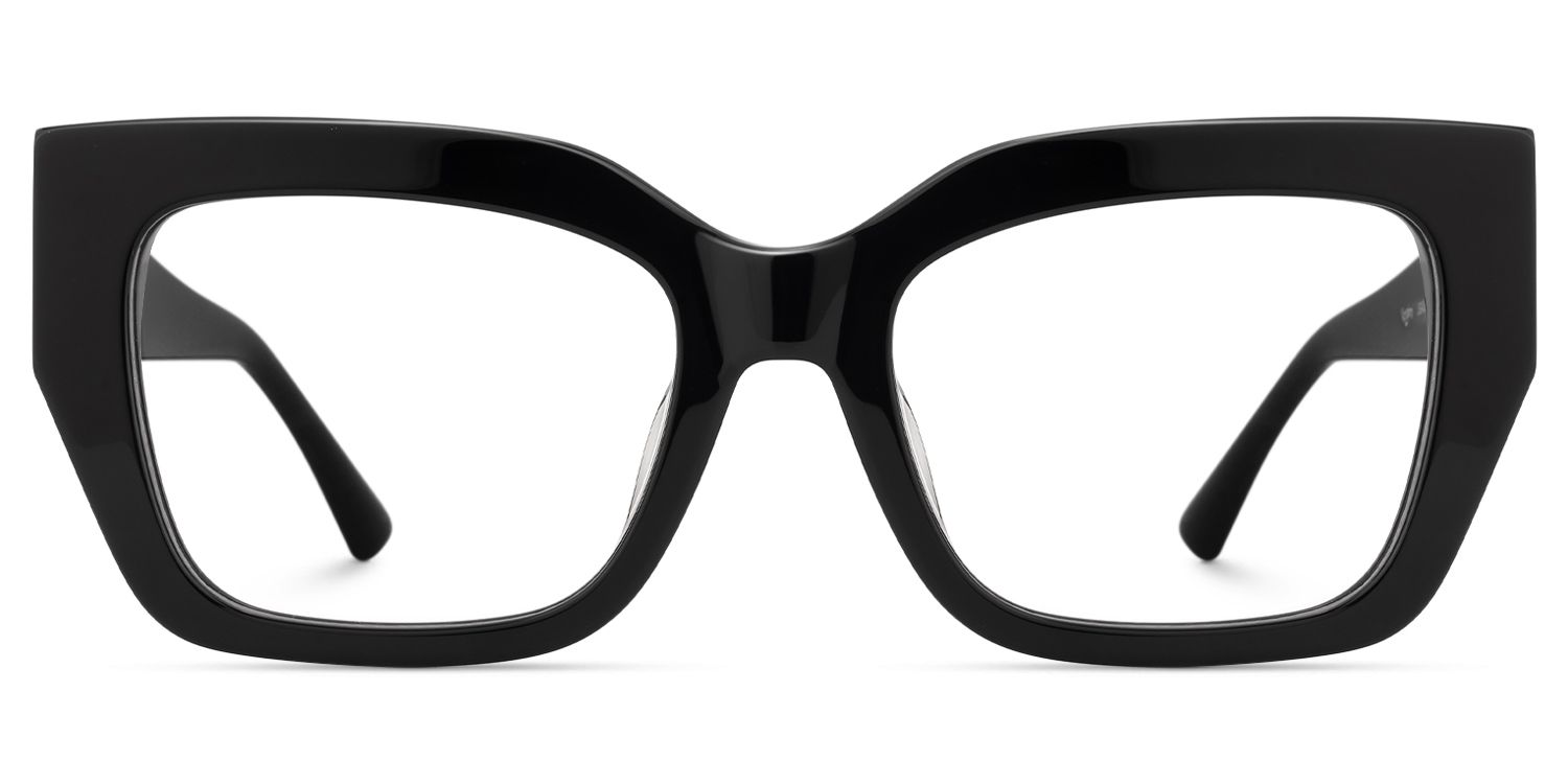 Sable - Square Black Eyeglasses | Vooglam Angle View