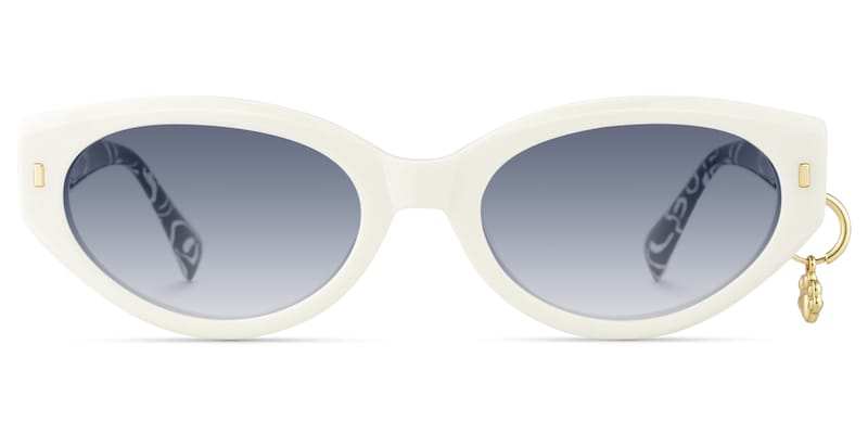 Meow - Cat Eye White Sunglasses