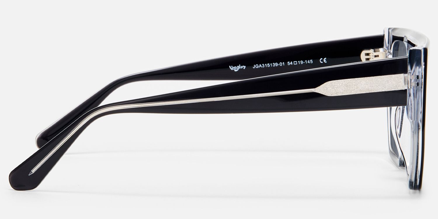 Inerney - Aviator Black Sunglasses | Vooglam Side View