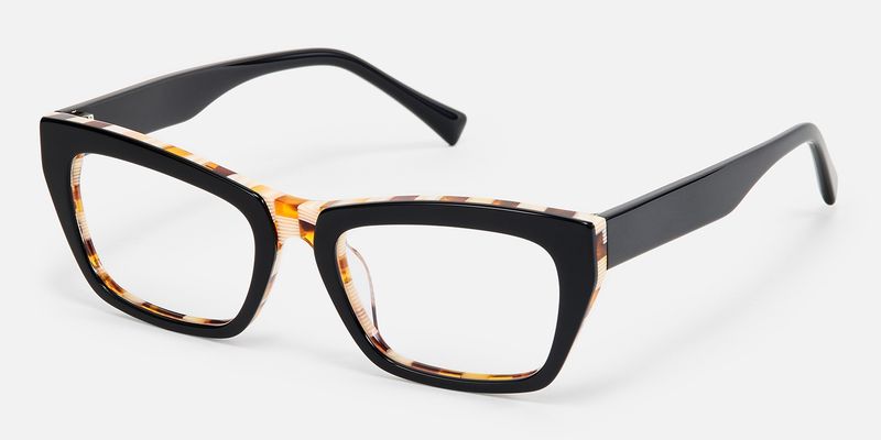 Lola - Rectangle Black Eyeglasses