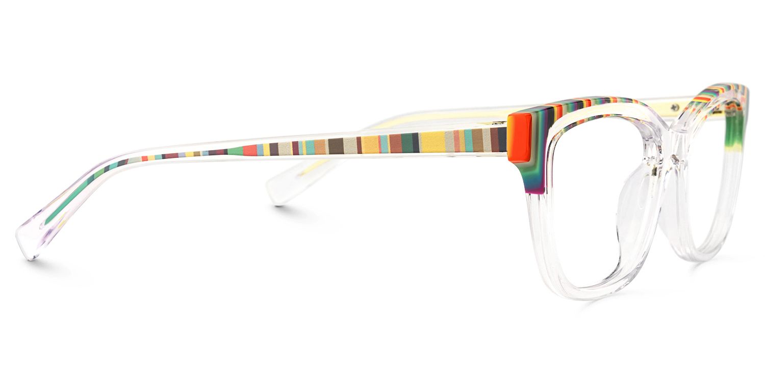 Welty - Rectangle Multicolor Eyeglasses | Vooglam 4