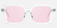 Eilis - Square Crystal Acetate Eyeglasses | Vooglam Angle View