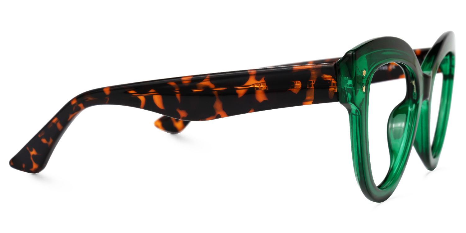 Samson - Cat Eye Green Eyeglasses | Vooglam 4