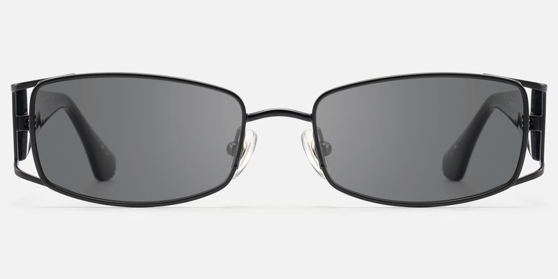 Wren - Rectangle Black Sunglasses