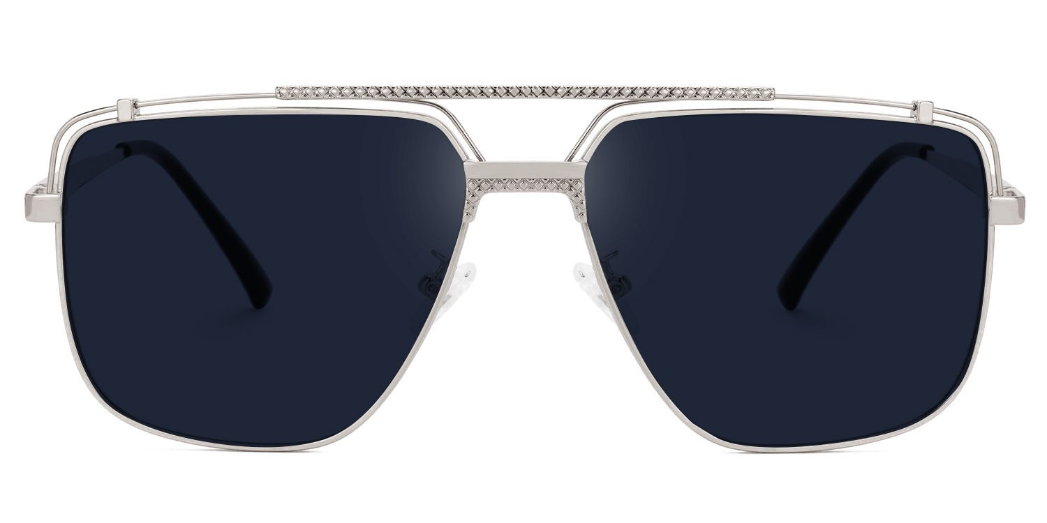 Kaholo - Aviator Silver Sunglasses | Vooglam Angle View