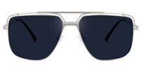 Kaholo - Aviator Silver Sunglasses | Vooglam Angle View