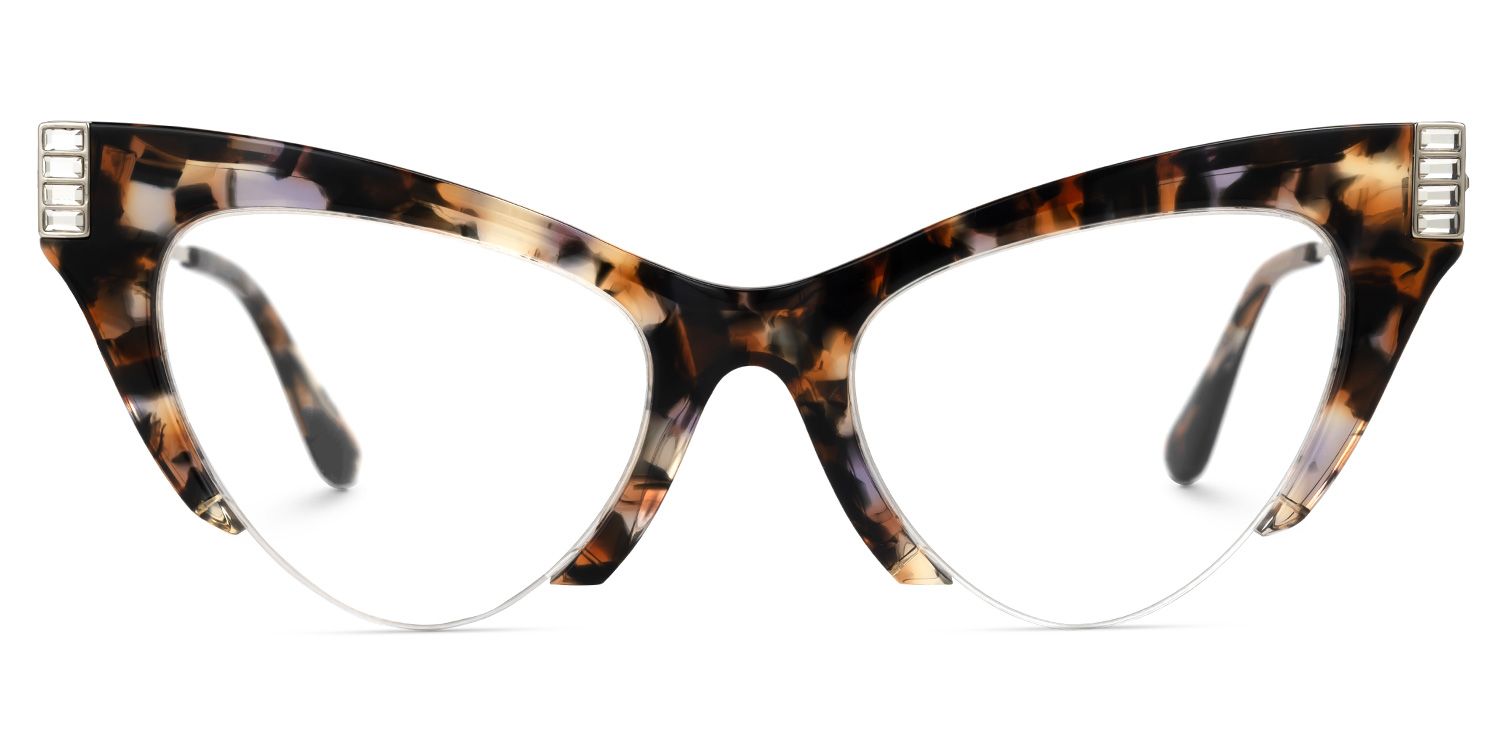 Eirian - Cat Eye Tortoise Eyeglasses | Vooglam Angle View