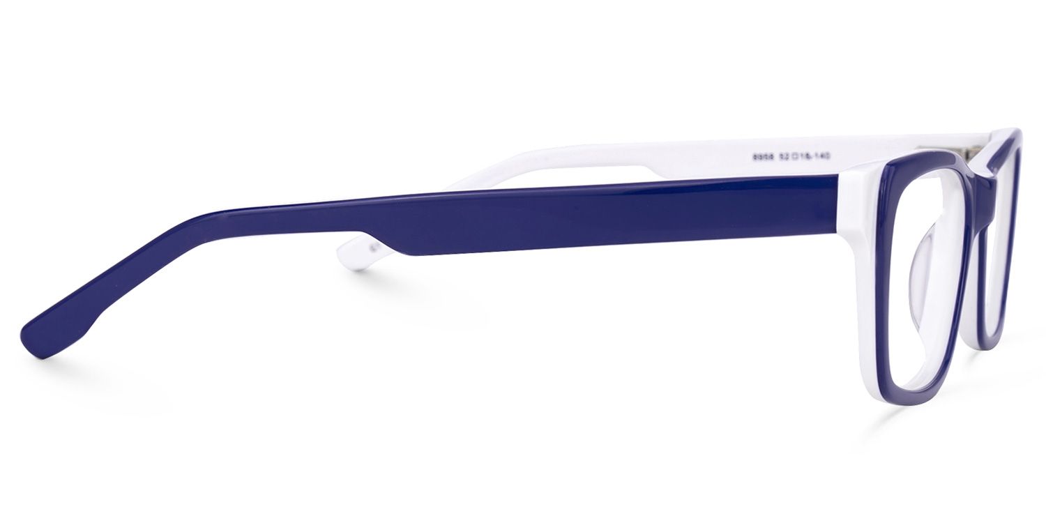 Eliava - Rectangle Blue Eyeglasses | Vooglam 4