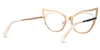 Baina - Cat Eye Black Eyeglasses | Vooglam Side View