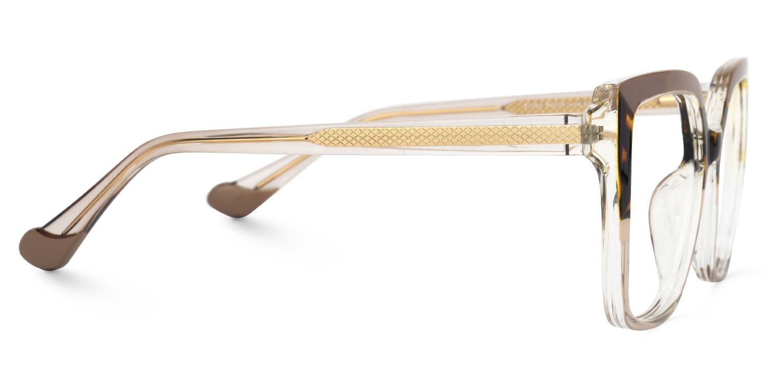 Faizan - Square Brown/Tortoise Eyeglasses | Vooglam 4