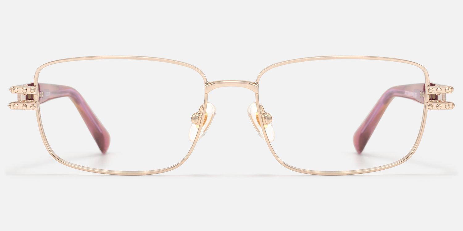 Veyra - Rectangle Gold Eyeglasses product detail 2