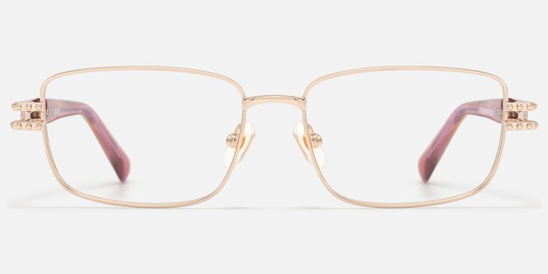 Veyra - Rectangle Gold Eyeglasses