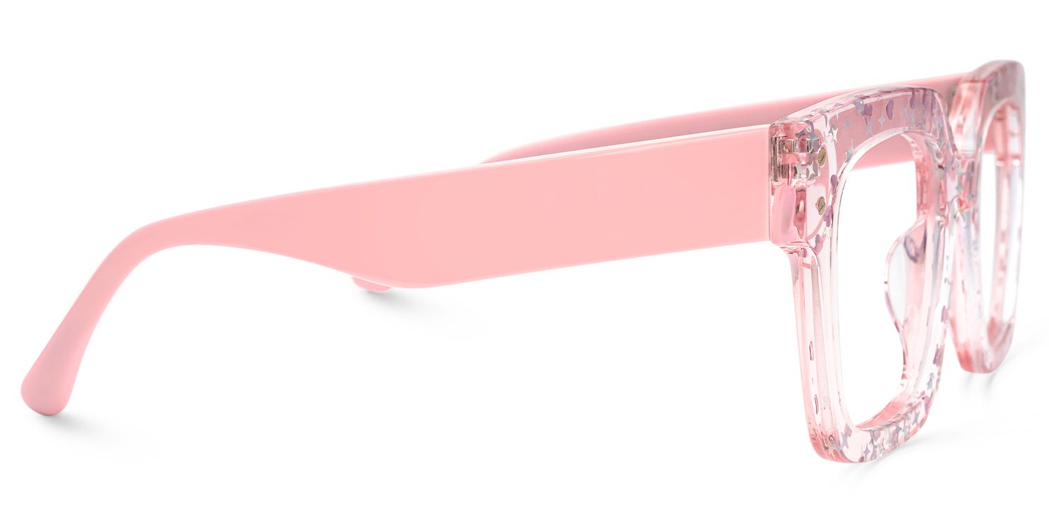 Najwa - Square Pink Eyeglasses | Vooglam 4