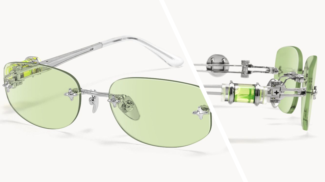 rimless glasses