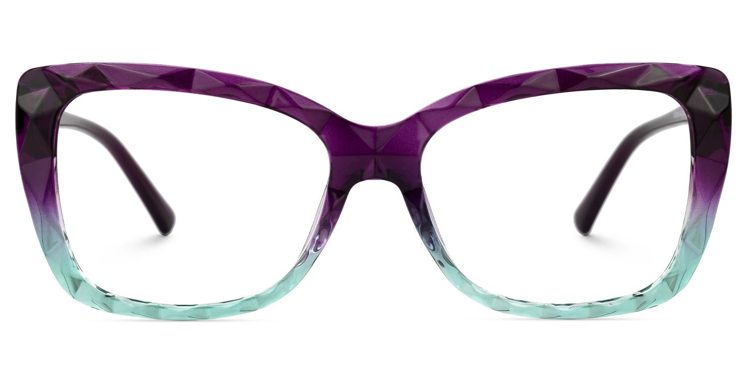 Shane - Cat eye Two-tone Eyeglasses | Vooglam Angle View