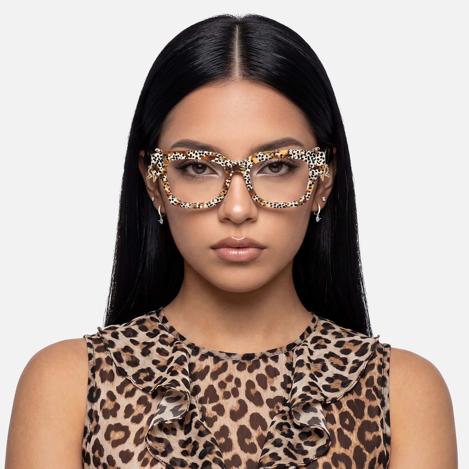 Explore the design story of Sabrina - Rectangle Pattern Eyeglasses | Vooglam