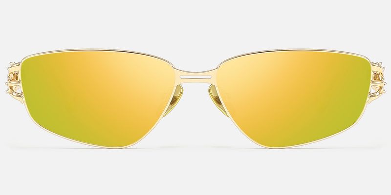 Spine - Gold Yellow Tinted Sunglasses | Vooglam