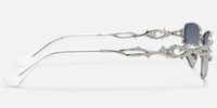 Spine - Geometric Silver Sunglasses | Vooglam Side View