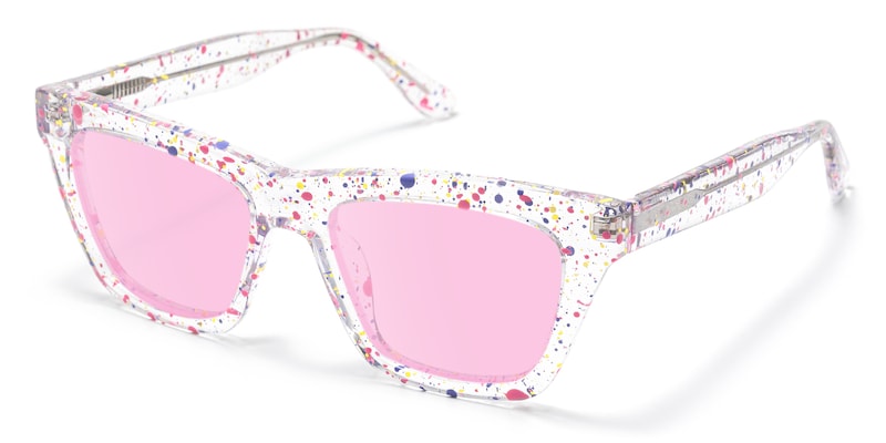 Drip - Rectangle Transparent Sunglasses