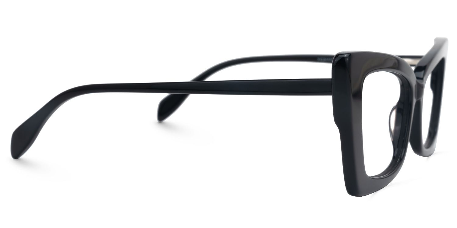 Edom - Rectangle Black Eyeglasses product detail 4