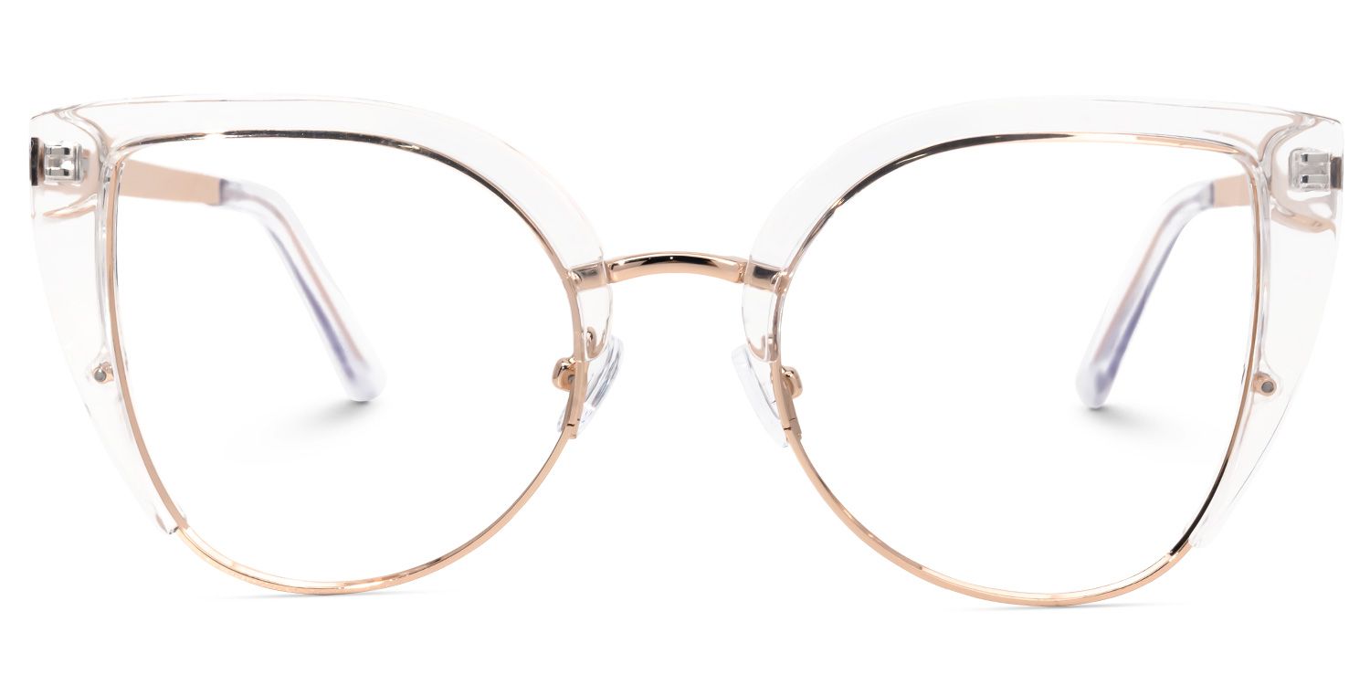 Dansby - Cat Eye Crystal Eyeglasses by Vooglam - Angle View